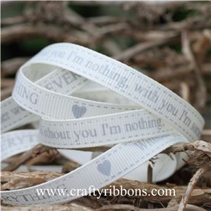 Wedding Owl Ribbon - EVERYTHING Bridal White